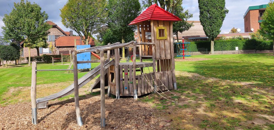 Climbing frames on a playground