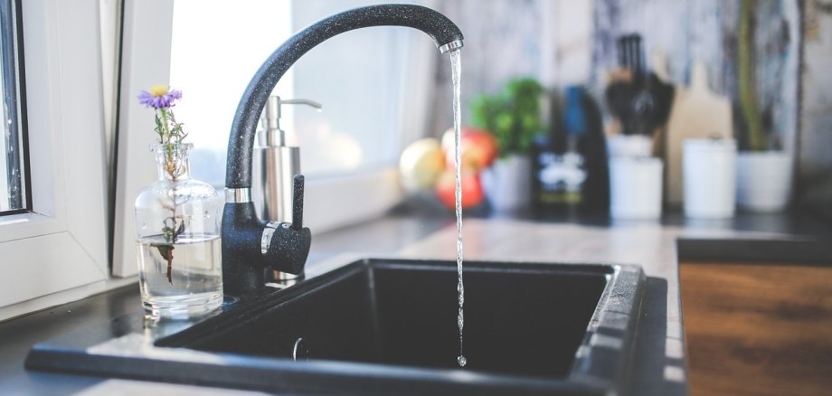 An open tap in the kitchen